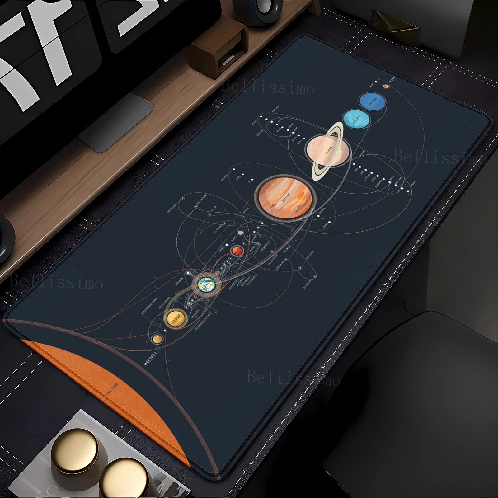 Desk Corner Mat - mouse pad Gamer Space Universe Solar