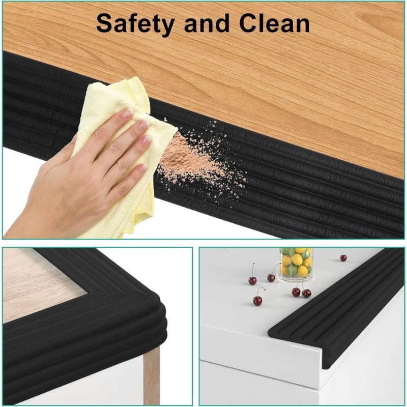 Black Thickened Anti-Collision - Desk Corner Mat recensione e prezzo