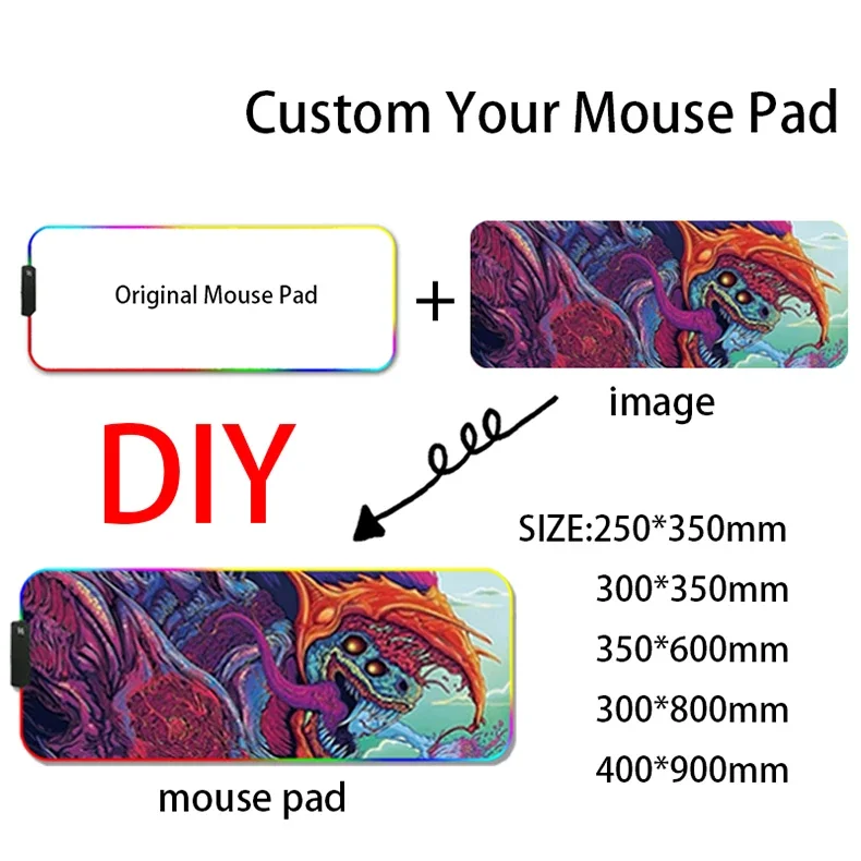 DIY Custom RGB Mouse Pad Large - Gaming Accessories Logo recensione e prezzo
