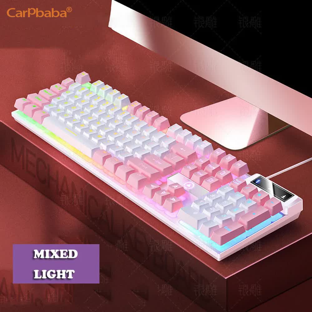 Carpbaba K500 104 Key USB Wire - Gaming Accessories Girly recensione e prezzo