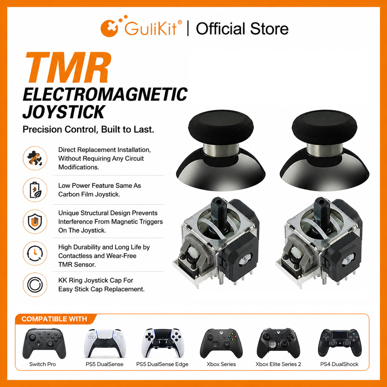 10 Pairs GuliKit TMR Joystick  - Gaming Accessories Ps4 recensione e prezzo