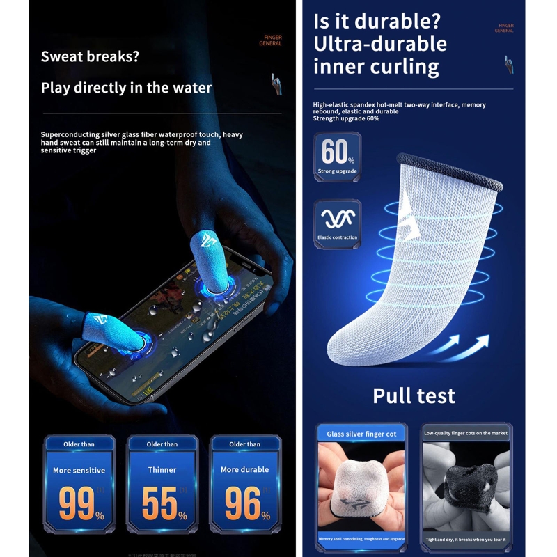 1 Pair Gamer Finger Sleeves Sw - Gaming Accessories For Mobile recensione e prezzo