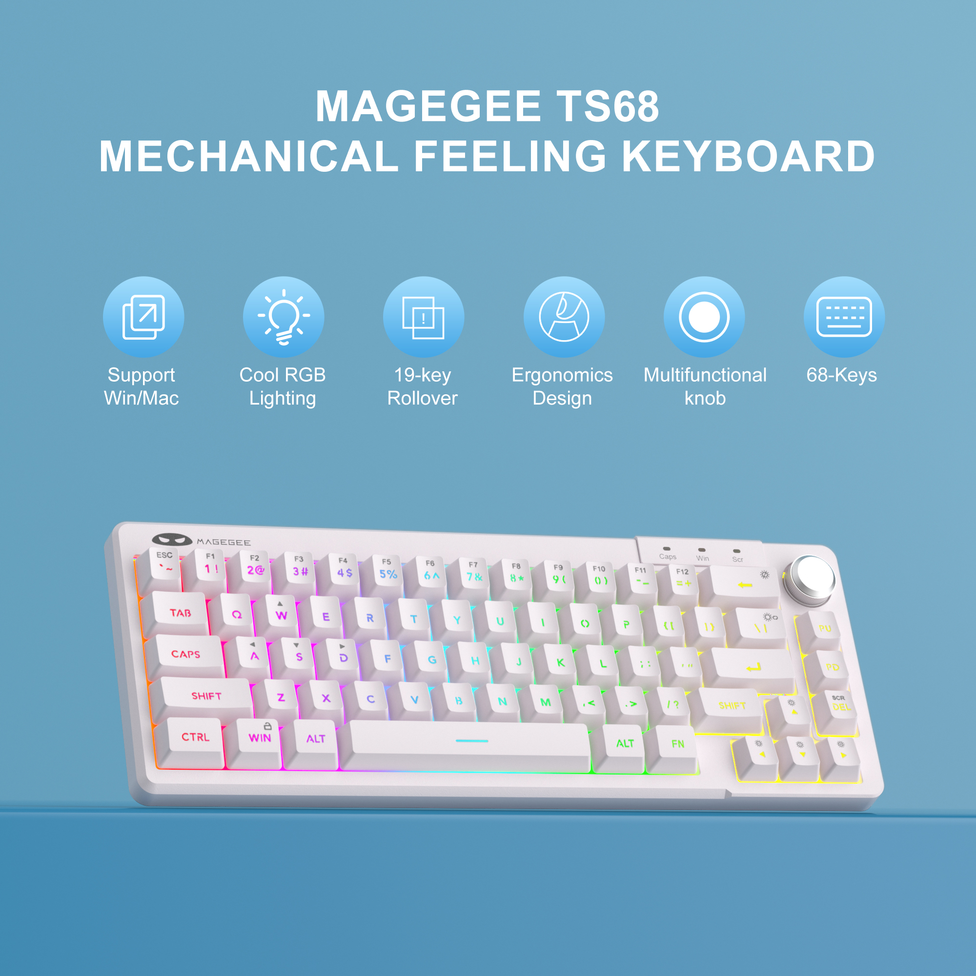 MageGee TS68 Mini 60% RGB Gami - Gaming Accessories Girly recensione e prezzo