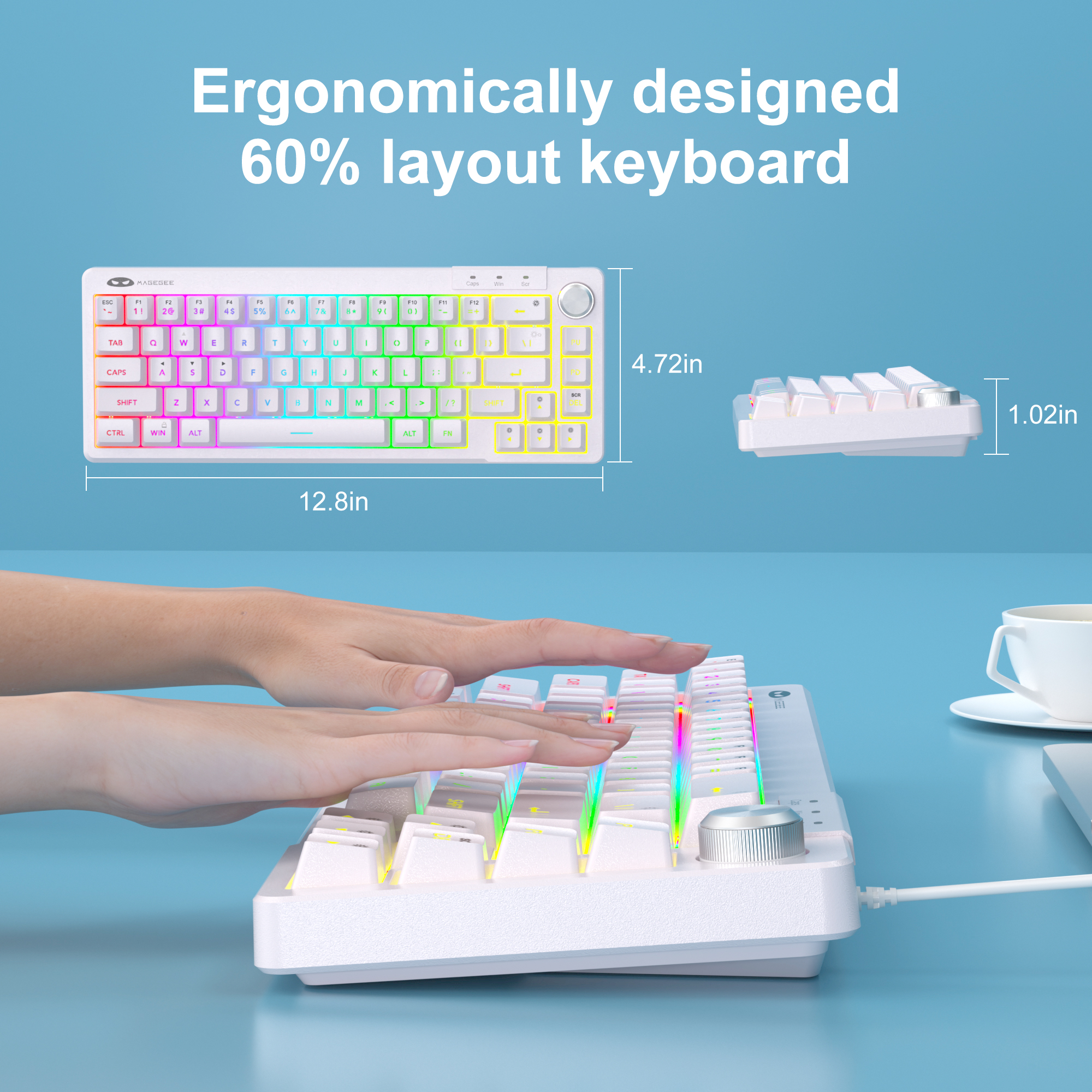 MageGee TS68 Mini 60% RGB Gami - Gaming Accessories Girly recensione e prezzo