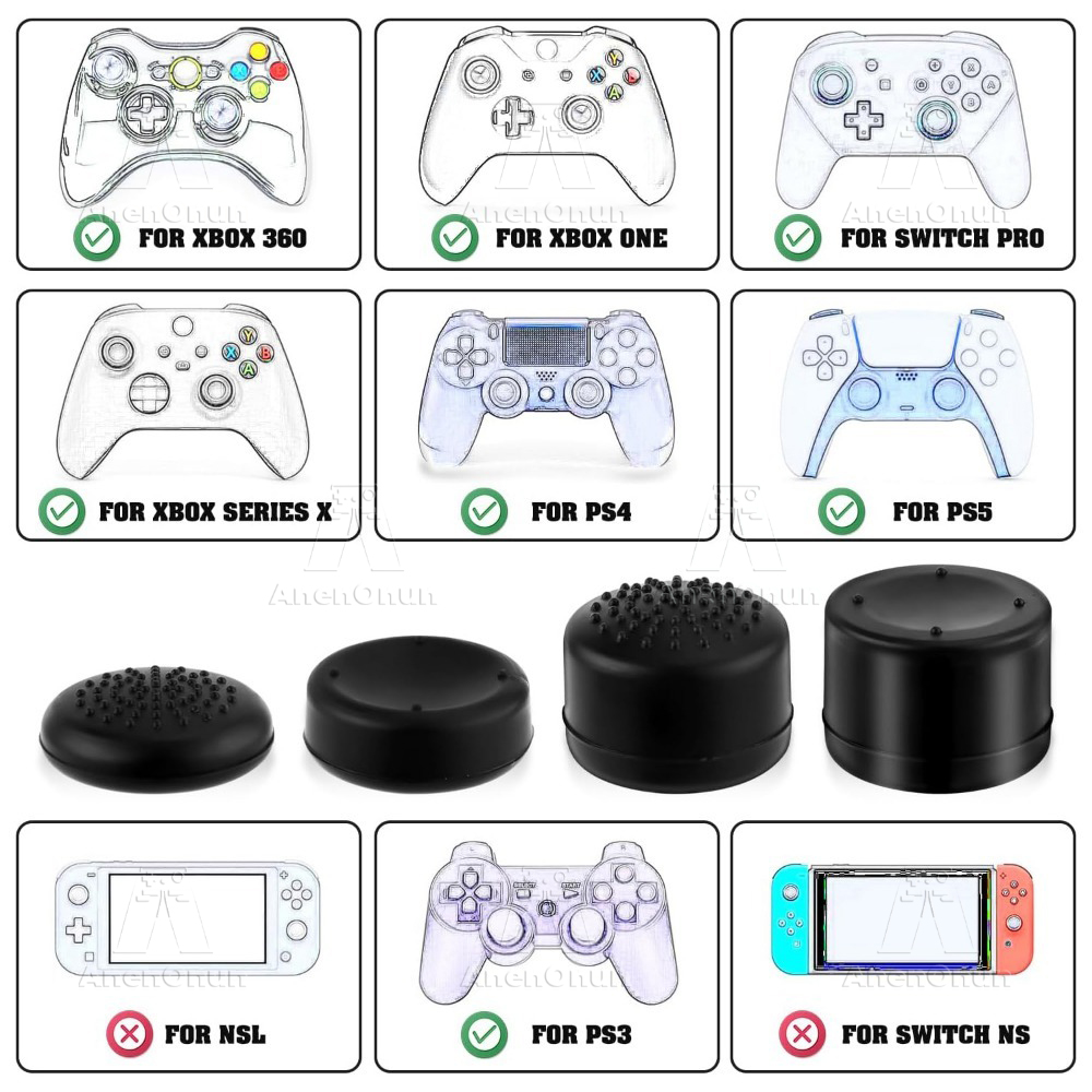 8PCS Thumb Grip Caps Controlle - Gaming Accessories Ps4 recensione e prezzo