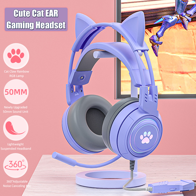 Cute Cat Ear Gaming Headphones - Gaming Accessories Girly recensione e prezzo