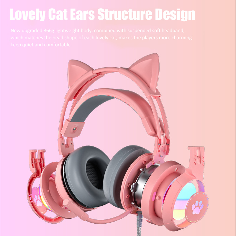 Cute Cat Ear Gaming Headphones - Gaming Accessories Girly recensione e prezzo