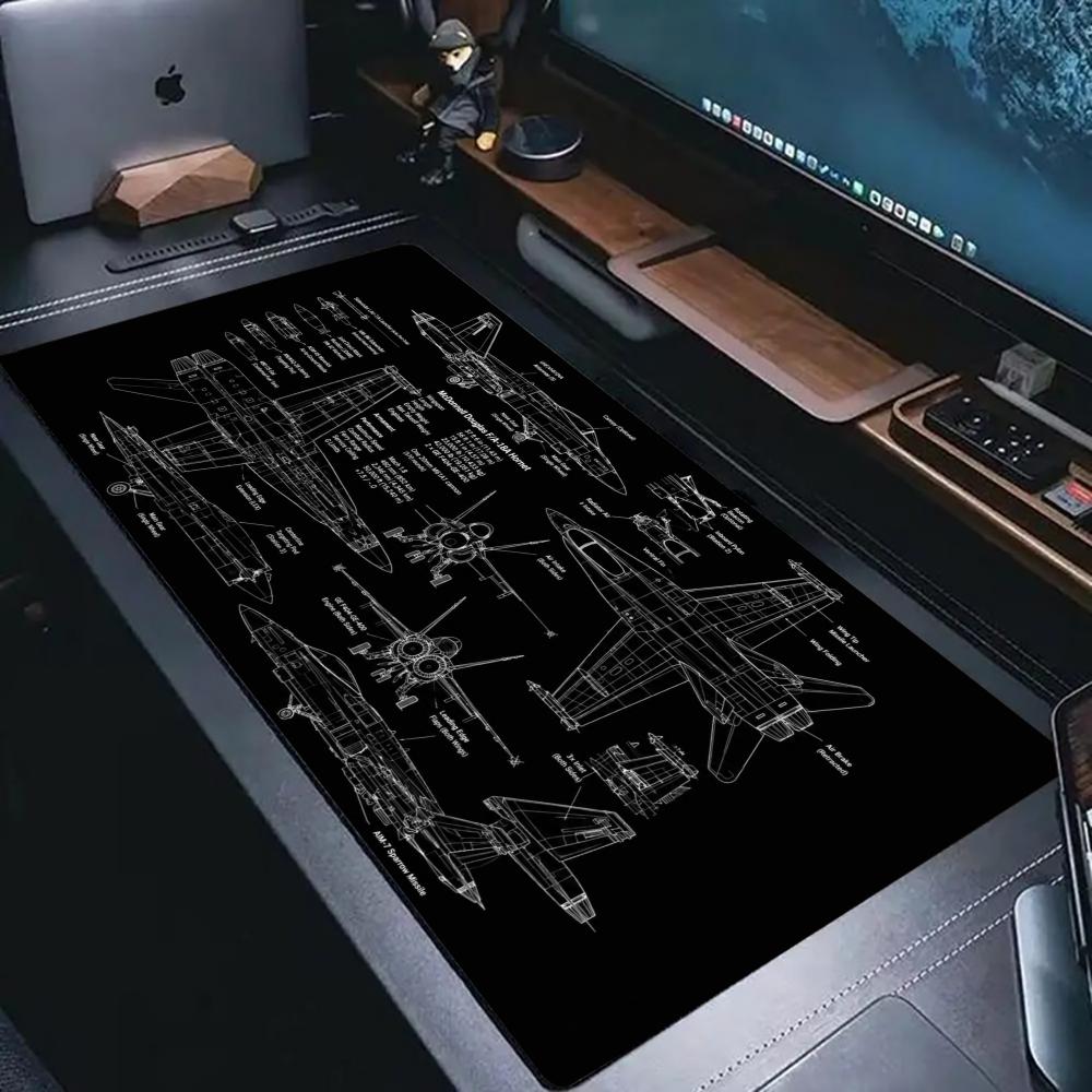 Large Aviation Blueprint Mouse - Vintage Gaming Accessories recensione e prezzo